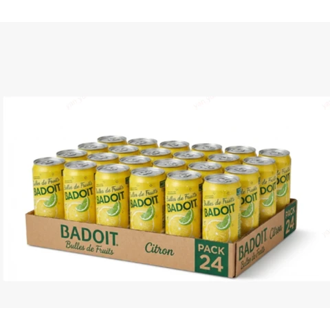 BADOIT bulles de fruits citron touche de citron vert pack 24x 33cl
