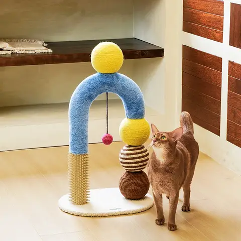 ZEZE Bubble Ball Multi-Functional Cat Scratcher, Durable Claw Grinding, Self-Play Cat Toy for Boredom Relief