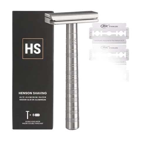 HENSON SHAVING - Rasoir De Sûreté AL13 Silver - 1 Unité