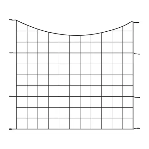 Woltu teichzaun gartenzaun komplettset, 10 zaunelemente 11 befestigungsstäbe, steckzaun metall, gitterzaun unterbogen, zaun für hunde, schwarz