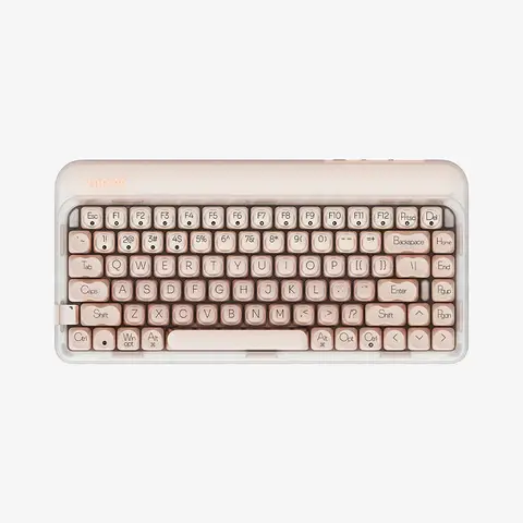 【Souris offerte】Clavier mécanique 75 % tri-mode Lofree OE914, disposition QWERTY US, 84 touches, commutateurs linéaires remplaçables à chaud, batterie 4000 mAh, rétroéclairage LED aux couleurs chaudes, rose chaud