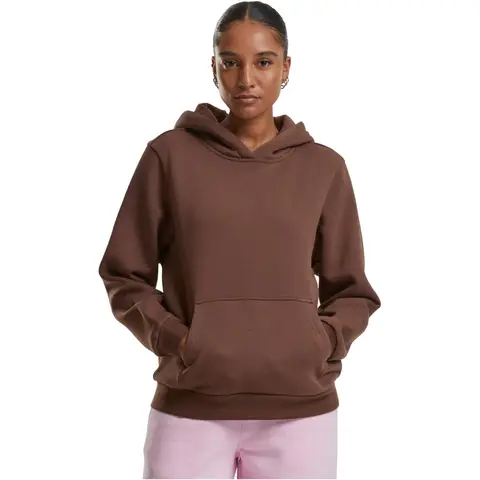 Urban Classics Damen Flauschiger Hoodie Sweat & Fleece - Kapuzenpullover schokoladenbraun L