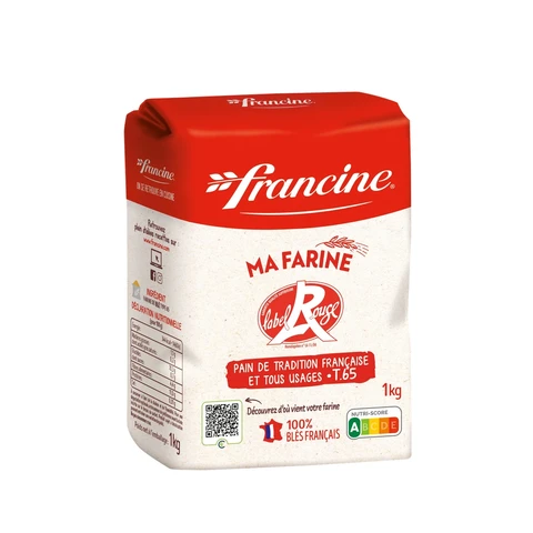 FRANCINE Étiquette Rouge Farine de blé T65 1 kg