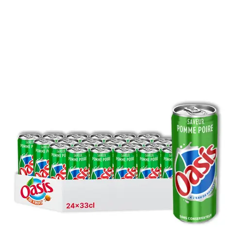 OASIS Soda pomme poire can pack 24x33cl