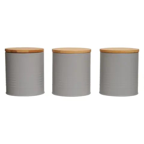 Set Of Three Alton Grey Cannisters