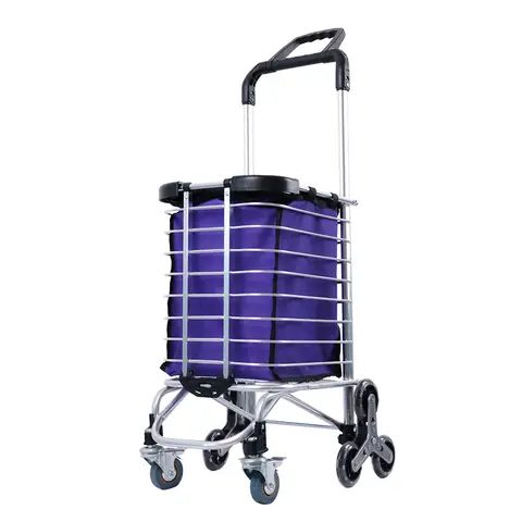 Strong bird 2026 New Premium Foldable Aluminium Alloy Frame Shopping Trolley， European Choice with Adjustable Handle， High Load Capacity & Multi-Functional for Home & Supermarket Shopping, New Year Sale , Top gift picks