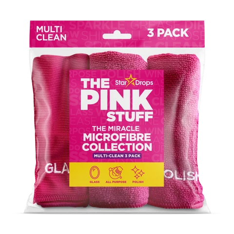 Star Drops The Pink Stuff The Miracle Microfibre Collection Multi-Clean 3 Pack