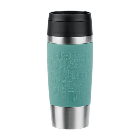 Emsa N20210 Travel Mug Classic Isolierbecher 0,36 Liter, Neuer Komfort-Schraubverschluss, Edelstahl, 4h heiß und 8h kalt, 100% auslaufsicher, Spülmaschinenfest, 360° Trinköffnung, Petrol