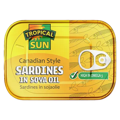 TOPICAL SUN Canadian Style Sardines In Soya Oil 106g