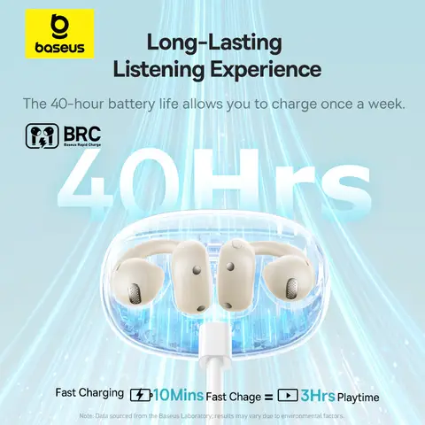 Baseus Série Bowie MC1 OL Fiches Bluetooth True Wireless Ouvertes Blanc Étoilé