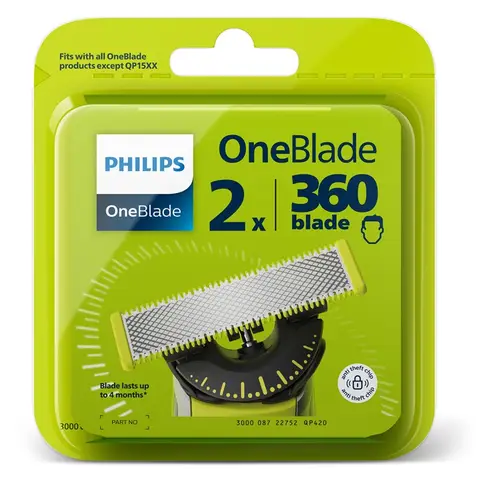 Philips OneBlade 360 Blade - Vervangmesjes - 2 stuks - QP420/50