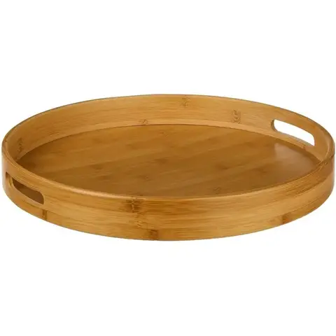 5five Ronde Bamboe Dienblad - 40 cm, Bruin