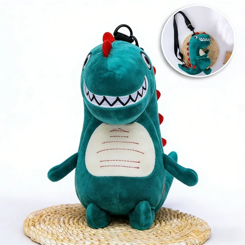 Peluche Sac à dos dinosaure - 23 cm