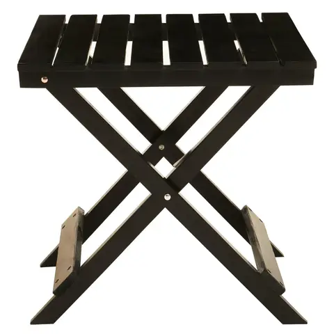 Interiors by Premier Side Table Beauport Wood Foldable Black