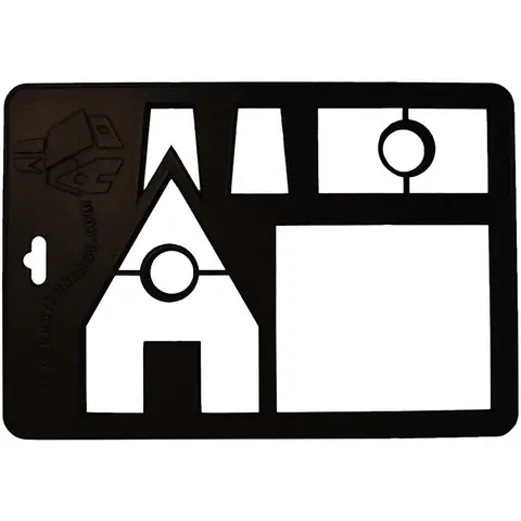 GastroMax 3D Koekjesuitsteekvorm Peperkoekhuis - Zwart, 28,5 x 19,5 x 1 cm