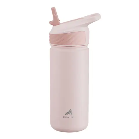 POWCAN by Meoky 18oz Single Spout Straw Sports Bottle - Pink