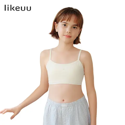 likeuu Stage 1 Starter Camisole Bra Pearl White 150
