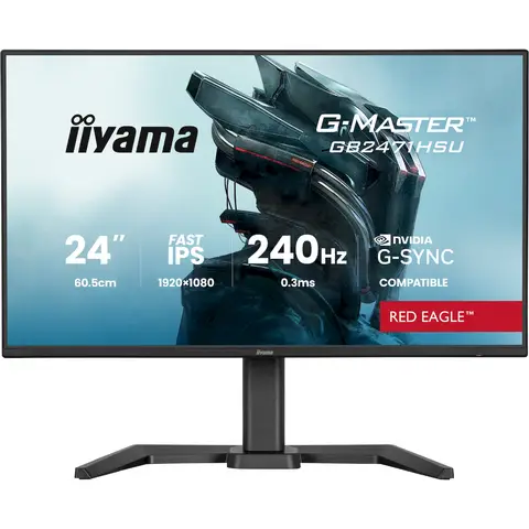 iiyama G-MASTER Red Eagle GB2471HSU-B1 24" Class Full HD Gaming LCD Monitor - 16:9 - Matte Black