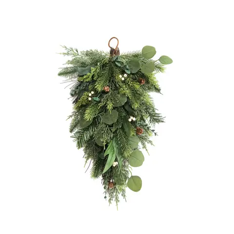 Daisy Darcy 70cm Foliage Swag with Pinecone and White Berries