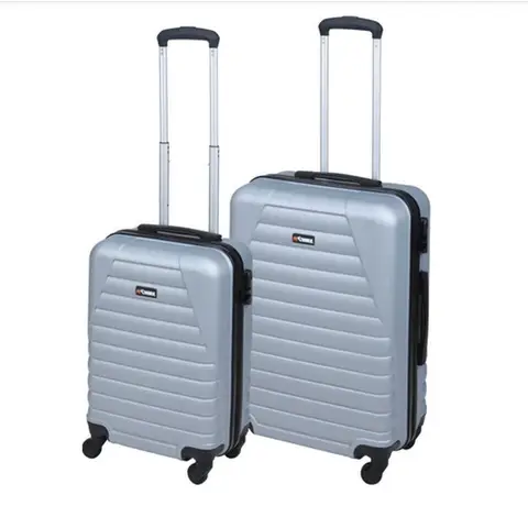 ProWorld Reiskofferset 2 stuks met slot ABS-materiaal 36 L (klein) 62 L (middel) Zilver 2 stuks
