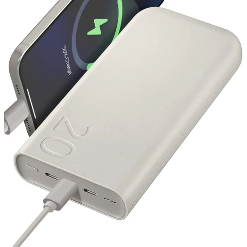 SAMSUNG Powerbank Fast Charge 45 W - 3x USB-C - 20000 mAh - Beige