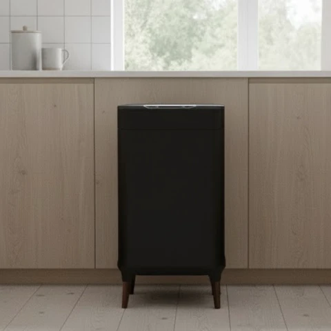 Tower Ozone Sensor Bin with Legs 65L, Black