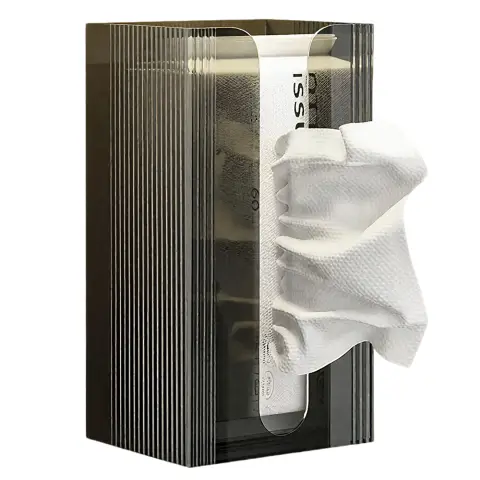 SNSP Boîte de rangement pour papier toilette, boîte de rangement légère et luxueuse, multifonctionnelle, à suspendre au mur, sans perforation