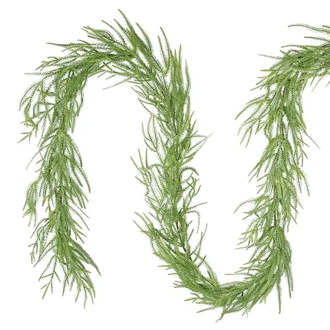 Guirlande artificielle de sapin SALCAR, guirlande de Noël verte 300 cm, guirlande de sapin de Norfolk, décoration de Noël pour cheminées, escaliers, tables et fenêtres.