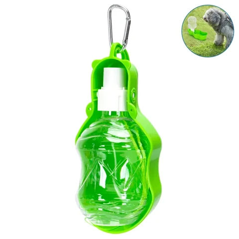 Tragbare Haustier-Wasserflasche L7,5 x B7 x H18 cm grün