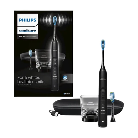 Philips Sonicare DiamondClean 9000 serie - elektrische tandenborstel - oplaadglas - zwart - HX9913/18
