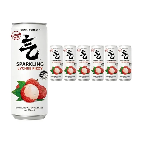 Genki Forest Litchi flavoured soda sparkling water 24* 330ml