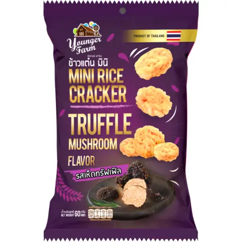 Younger Farm Mini Rice Crackers (Truffle Mushroom) 60g 年轻农场迷你米饼松露蘑菇味 60g