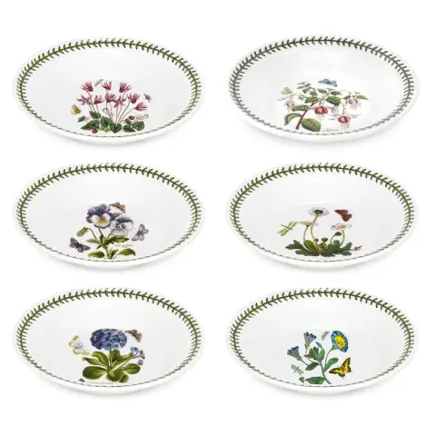 Portmeirion Botanic Garden Set Of 6 Soup Plates - Assorted Designs