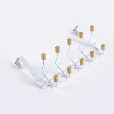 6-Head Wooden Bead Door Hook
