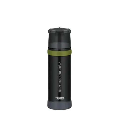 Thermos Mountain Isolierflasche Kohleschwarz Matt 0,5 L