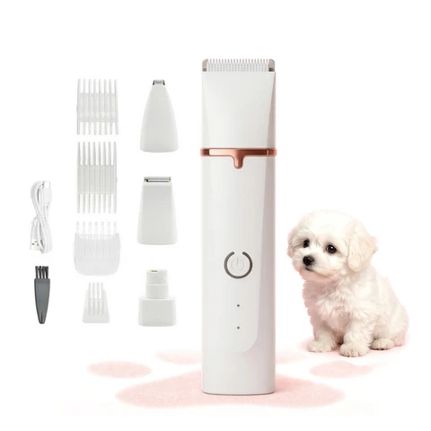 Blinkit Pet Silent Electric Clipper White Mini 4-Level Waterproof Long Battery Life Ceramic Trimmer ZCC162