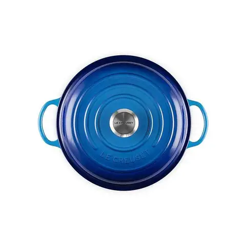 Le Creuset Signature runder Schmortopf 26 cm Blau