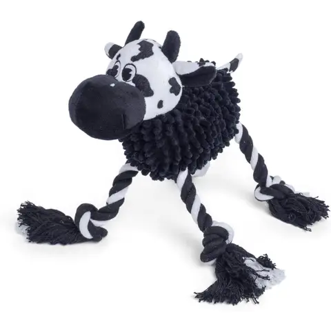 Petface Buddies Noodle Cow Plush Dog Toy