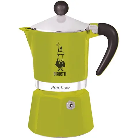 Bialetti Moka Express Rainbow Mocha Pot Koffiepot - Groen, 1 stuk