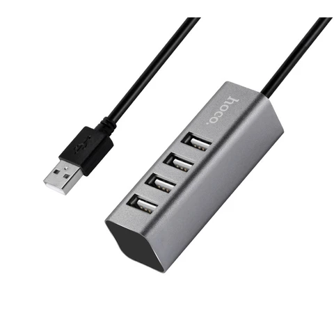 HOCO USB Hub 0.8m Grey
