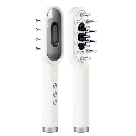 K·SKIN KD3806 Scalp Massage Comb/Scalp Nourishing Comb, EMS Microcurrent + Quadruple LED Light Therapy + Liquid Storage Infusion Design, Promotes Scalp Care and Essence Absorption, for Home Hair Care Use