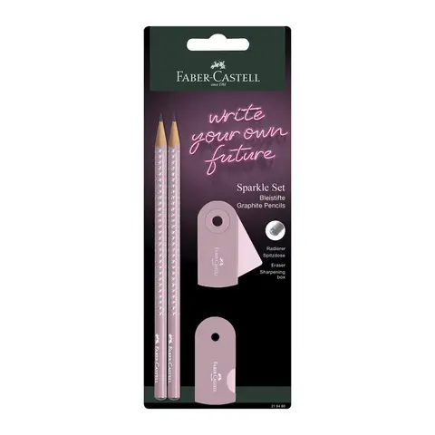 Faber-Castell Sparkle Pencil Set & Accessories, Rose Shadows