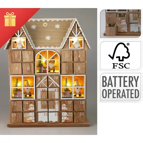 Koopman Adventskalender Huis Rood