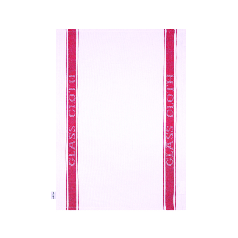Dexam Glass Cloth Love Colour Cotton/Linen Scarlet Red 50x70cm