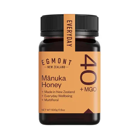 EGMONT HONEY New Zealand Manuka Honey MGO 40+ Multifloral Raw Honey Immune Support Flavour - 500g