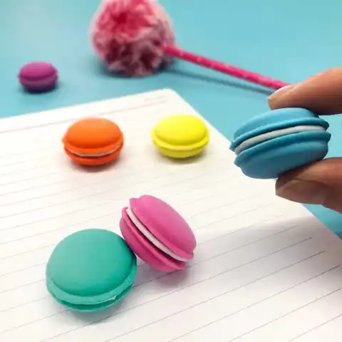 Tinc Set of 6 Macaroon erasers