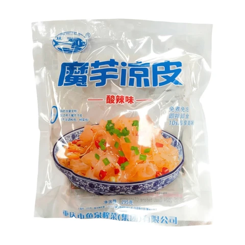 Yu Quan Ready-to-Eat Konjac Cooling Noodle Sheets (Hot & Sour Flavor) 295g