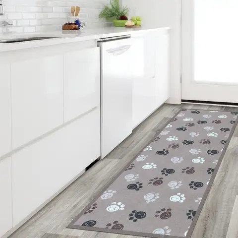 Likewise Runner Knightsbridge Pawprints Brown 50x150cm