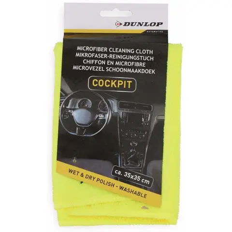 Dunlop Microvezel Auto Interieur Schoonmaakdoek - 35 x 35 cm