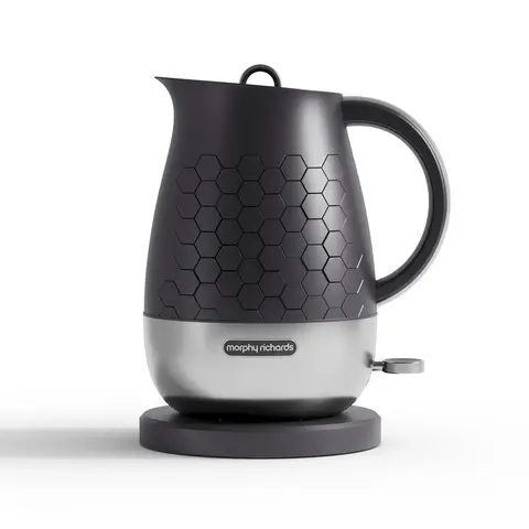 Morphy Richards Cassini Jug Kettle, 1.7L, Moonless Night, Textured Black - 103020